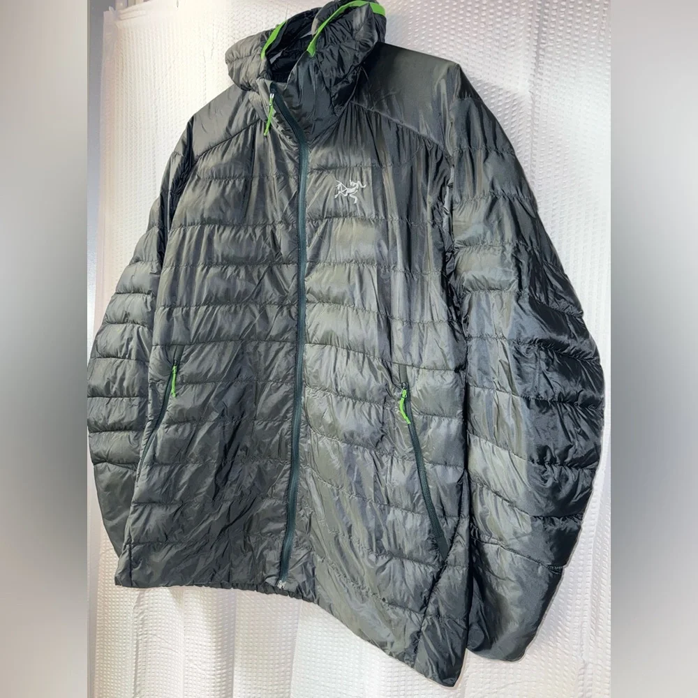 Arc'teryx Down Jacket Mens XL Gray Hooded Lightweight Puffer Cerium Hoody